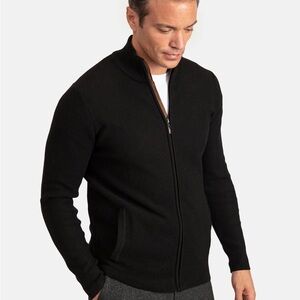 Express Men's Black Zip-Up Sweater